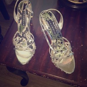 Siiver bling open toe sandal